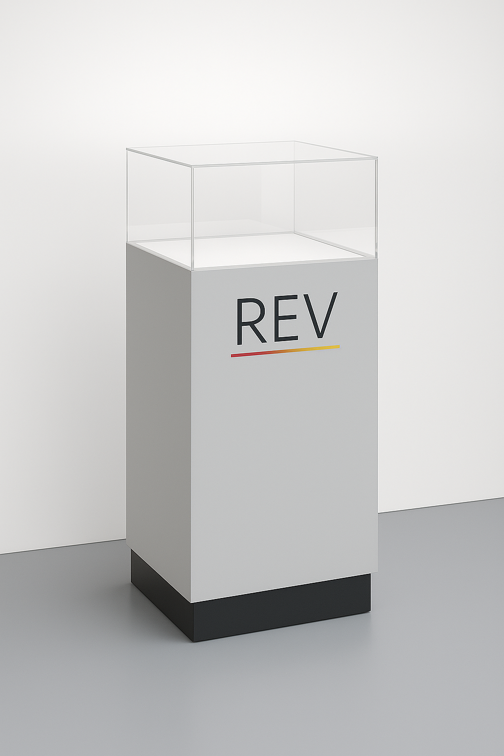 espositore con teca plexiglass